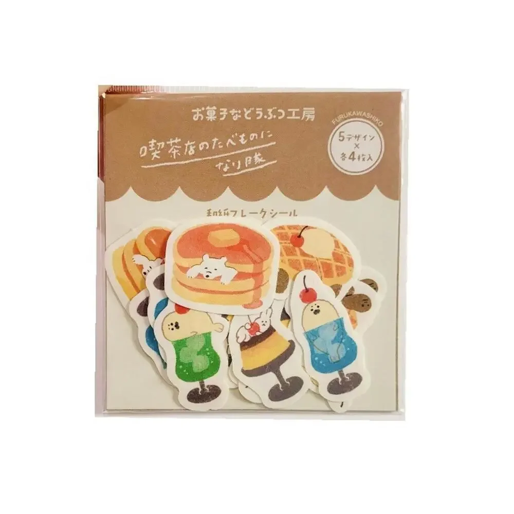 Furukawashiko Kawaii Sticker Flakes, Cream Soda Pancakes Seal Bears Bunny Turtle